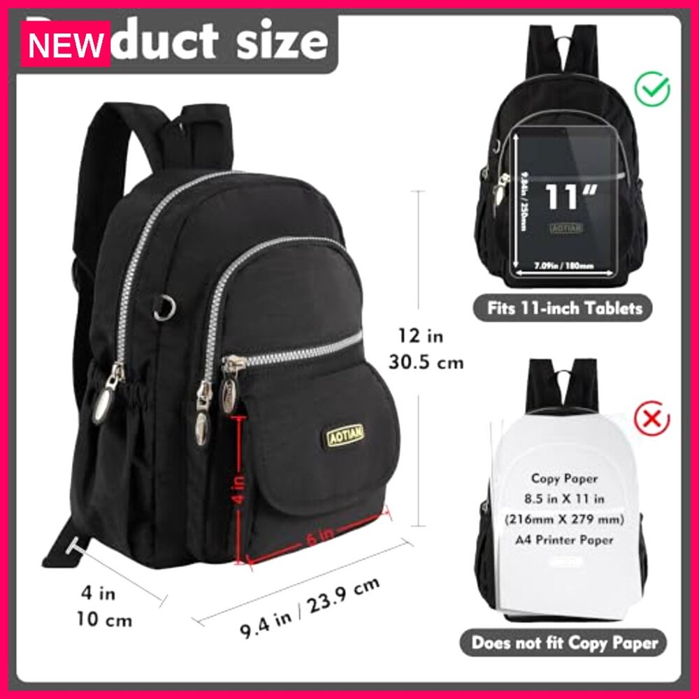 Mini Nylon Daypack Backpack Lightweight Small Wom… - image 4